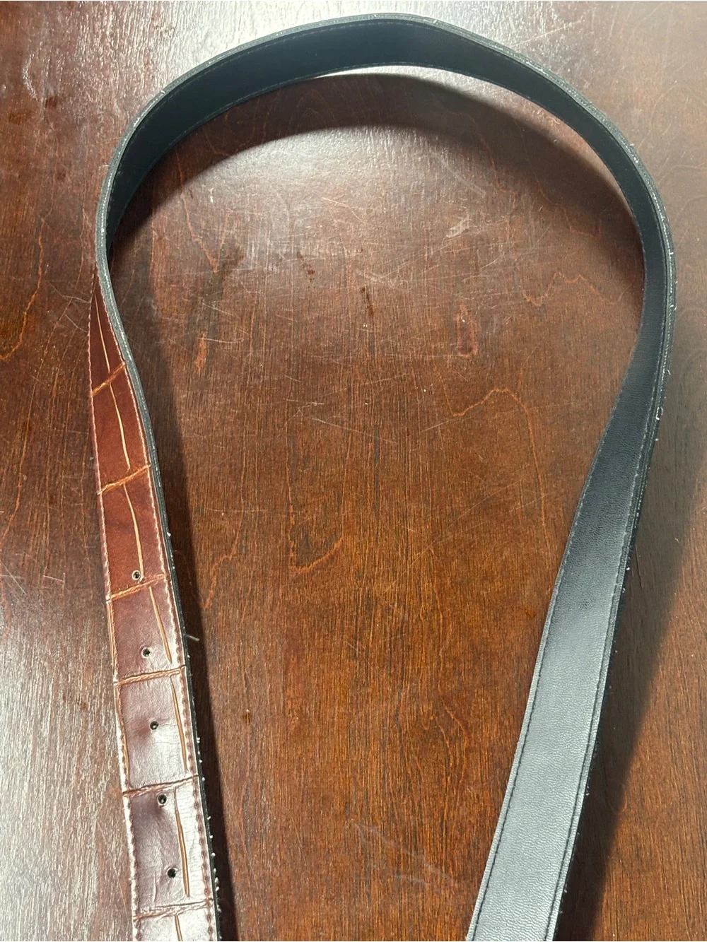 Croc Embossed Brown Men’s Belt